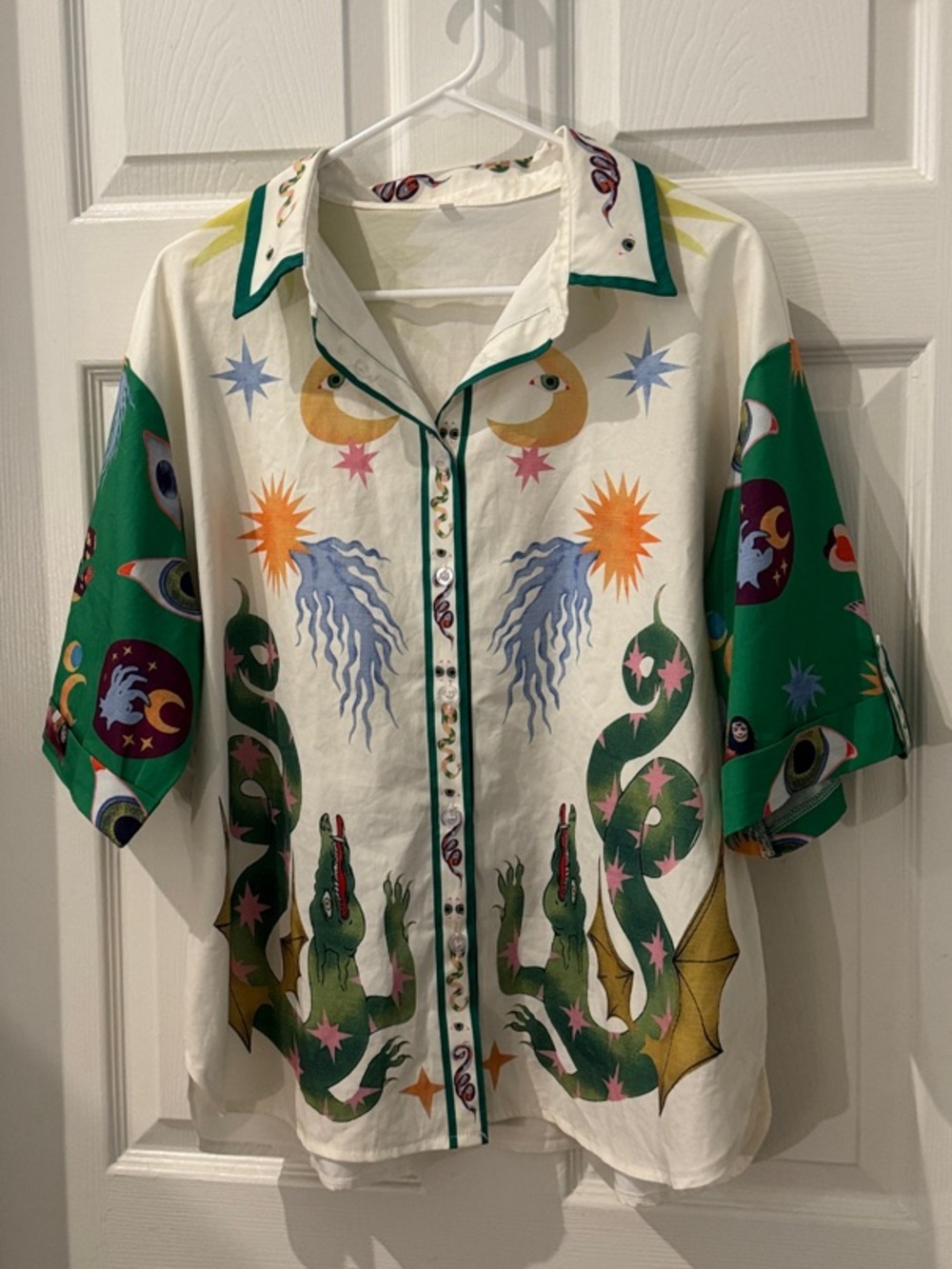 Unbranded Seeker Print Button Down  Size L
